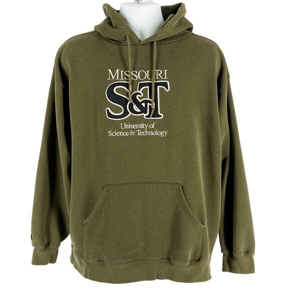 Missouri University Science & Technology Jansport olive green hoodie sweatshirt - Picture 1 of 7